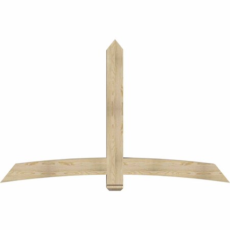 Ekena Millwork Bellingham Rough Sawn Timber Gable Bracket, Douglas Fir, 84"W x 53"H x 6"D x 6"F, 15/12 Pitch GBW084X53X0606BEL00RDF